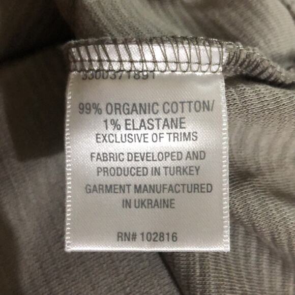 Organic-Cotton Ribbed Sweatshirt Funnel Neck Front Pocket Size XS - Picture 7 of 7